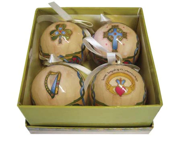 ☘️ Irish Symbols Christmas Baubles Set of 4 ☘️