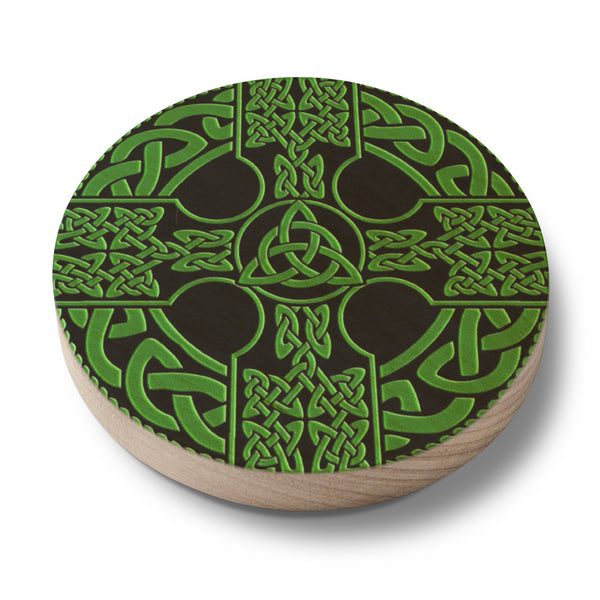 Irish Celtic Cross Shield Magnetic Wooden Bottle Opener