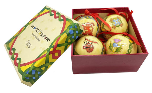 🏴 Scottish Christmas Baubles Set of 4 🏴