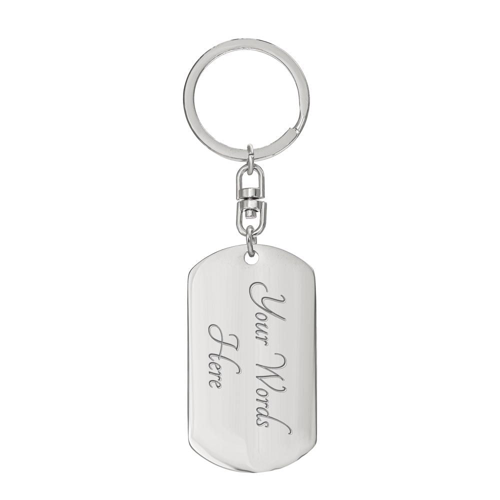Irish Celtic Cross Shield Graphic Dog Tag Keychain