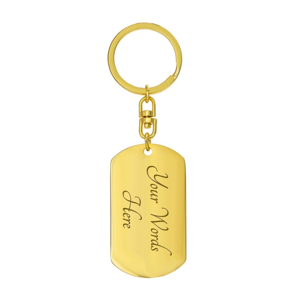 Irish Celtic Cross Shield Graphic Dog Tag Keychain