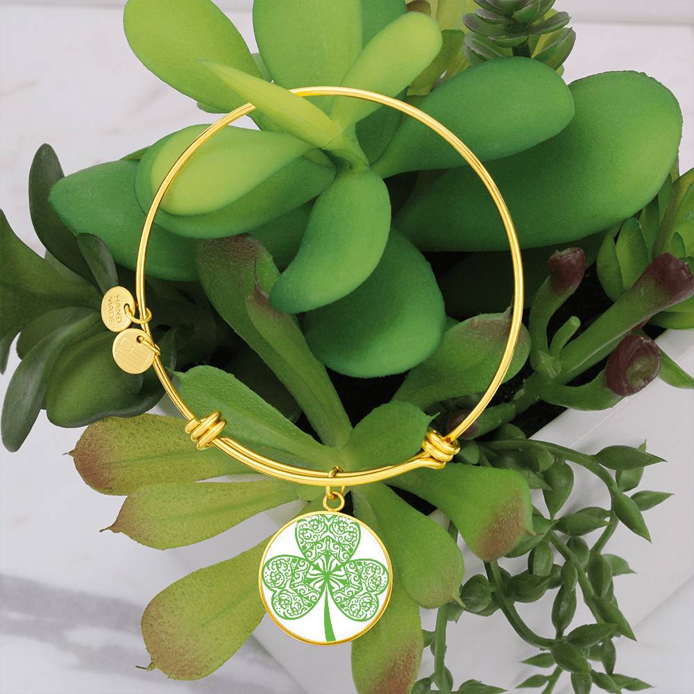 ☘️ Shamrock Bangle Bracelet ☘️