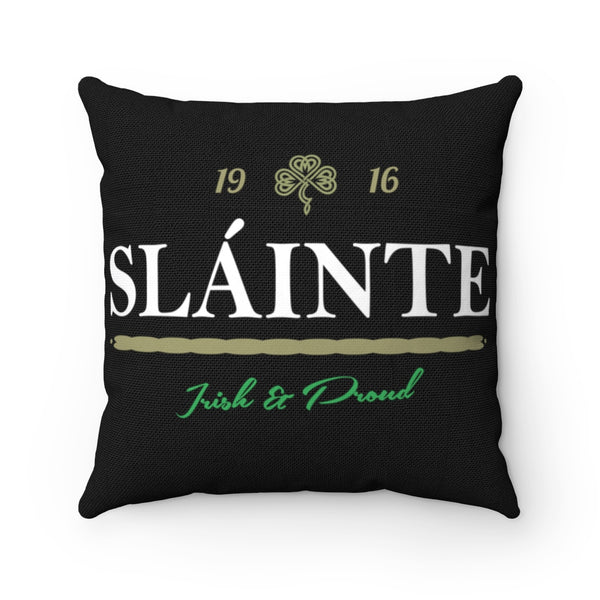 ☘️ Sláinte...Irish & Proud - Spun Polyester Square Pillow ☘️