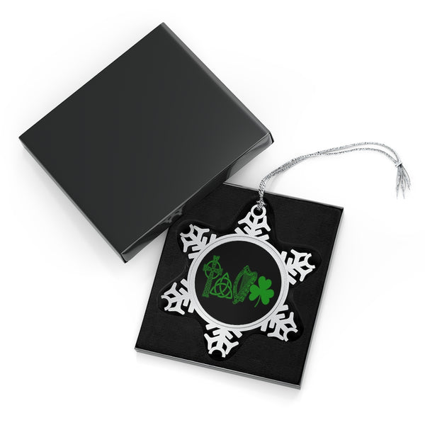 LOVE Ireland Pewter Snowflake Ornament