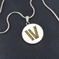 Celtic Initial Luxury Necklace - Initial W