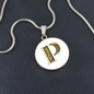 Celtic Initial Luxury Necklace - Initial P