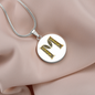 Celtic Initial Luxury Necklace - Initial M
