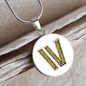 Celtic Initial Luxury Necklace - Initial W