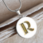 Celtic Initial Luxury Necklace - Initial R