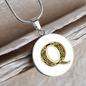 Celtic Initial Luxury Necklace - Initial Q