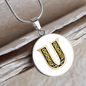 Celtic Initial Luxury Necklace - Initial U