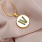 Celtic Initial Luxury Necklace - Initial W