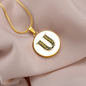 Celtic Initial Luxury Necklace - Initial U
