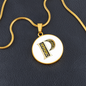 Celtic Initial Luxury Necklace - Initial P