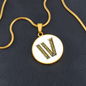 Celtic Initial Luxury Necklace - Initial W
