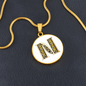 Celtic Initial Luxury Necklace - Initial N