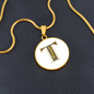 Celtic Initial Luxury Necklace - Initial T