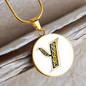 Celtic Initial Luxury Necklace - Initial Y