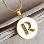 Celtic Initial Luxury Necklace - Initial R