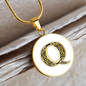 Celtic Initial Luxury Necklace - Initial Q