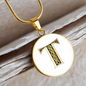 Celtic Initial Luxury Necklace - Initial T