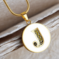 Celtic Initial Luxury Necklace - Initial J