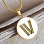 Celtic Initial Luxury Necklace - Initial W