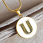Celtic Initial Luxury Necklace - Initial U