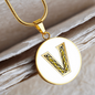 Celtic Initial Luxury Necklace - Initial V