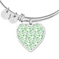 ☘️ Shamrock Vine Heart Bangle Bracelet ☘️