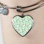 ☘️ Shamrock Vine Heart Bangle Bracelet ☘️