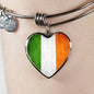 ☘️ Ireland Flag Heart Bangle Bracelet ☘️