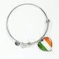 ☘️ Ireland Flag Heart Bangle Bracelet ☘️