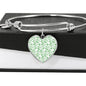 ☘️ Shamrock Vine Heart Bangle Bracelet ☘️