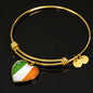 ☘️ Ireland Flag Heart Bangle Bracelet ☘️