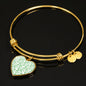 ☘️ Shamrock Vine Heart Bangle Bracelet ☘️