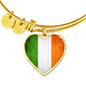 ☘️ Ireland Flag Heart Bangle Bracelet ☘️
