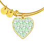 ☘️ Shamrock Vine Heart Bangle Bracelet ☘️
