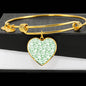 ☘️ Shamrock Vine Heart Bangle Bracelet ☘️