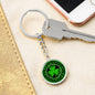 Shamrock Graphic Circle Keychain