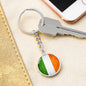 Ireland Flag Graphic Circle Keychain