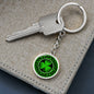 Shamrock Graphic Circle Keychain
