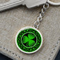 Shamrock Graphic Circle Keychain