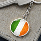 Ireland Flag Graphic Circle Keychain