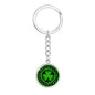 Shamrock Graphic Circle Keychain