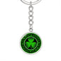Shamrock Graphic Circle Keychain