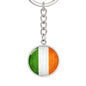 Ireland Flag Graphic Circle Keychain