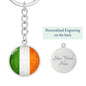 Ireland Flag Graphic Circle Keychain