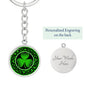 Shamrock Graphic Circle Keychain