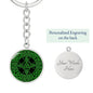 Irish Celtic Cross Shield Graphic Circle Keychain